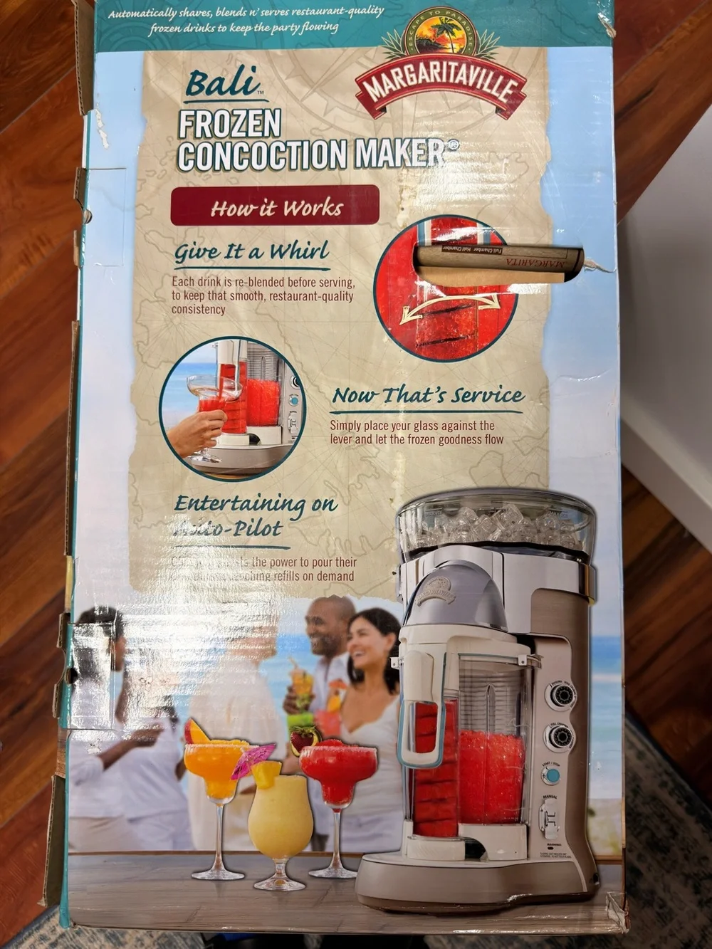 Margaritaville Bali Frozen Margarita Drink Maker, 60 Oz. Self Dispensing Blender